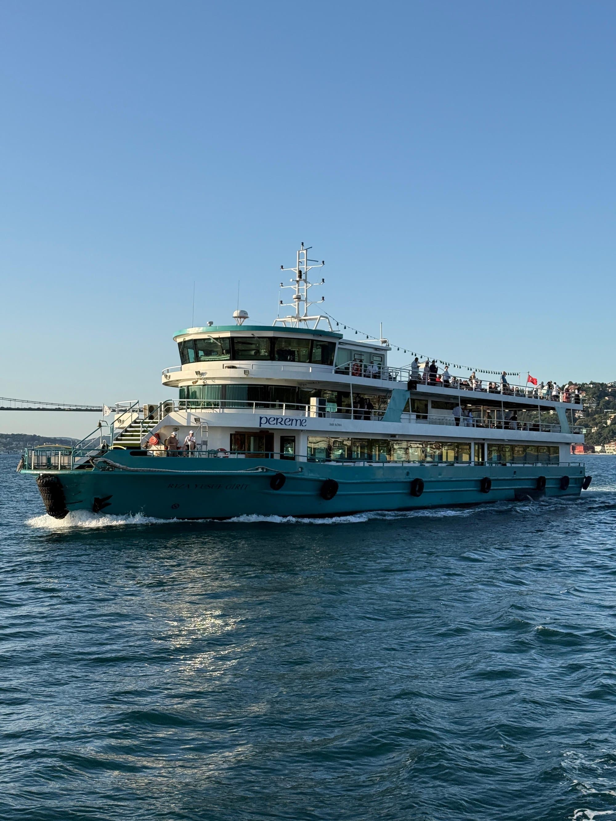 The Pereme Bosphorus tour boat sailing by day